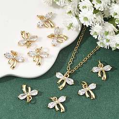 SHEGRACE Brass Clear Cubic Zirconia Charms&nbsp;XGRQ2O472-422G