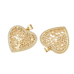 Brass Micro Pave Cubic Zirconia Pendants&nbsp;KK-C132-25G
