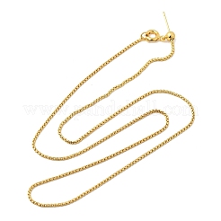 1.2MM Brass Box Chain Asjustable Slider Necklaces&nbsp;NJEW-C116-01G