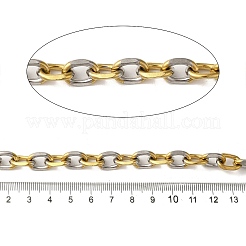 Ion Plating(IP) 201 Stainless Steel Rectangle Link Chains&nbsp;CHS-A012-01A