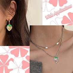 4Pcs 2 Colors Brass Enamel Pendants&nbsp;KK-CJ0003-25