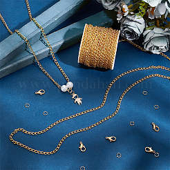 DIY Iron Twisted Chains Curb Chains Bracelets Necklaces Making Kits&nbsp;DIY-UN0006-22B