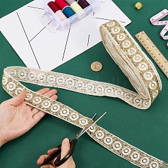 Vintage Jacquard Polyester Ribbon&nbsp;OCOR-WH0101-259B