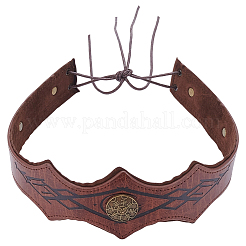 PU Leather & Alloy Headbands Hair Accessories for Women Girls&nbsp;OHAR-WH20009-02C-01