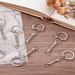 20Pcs Iron Keychain Clasp Accessories&nbsp;IFIN-LP0001-03