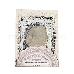 10Pcs 10 Styles Vintage Lace Waterproof PET Stickers Sets&nbsp;LS-DIY-M066-05A