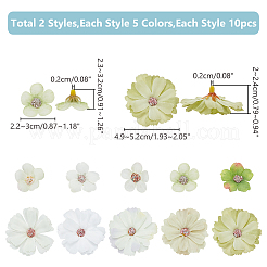 100Pcs 10 Style Silk Cloth Flower&nbsp;DIY-WR0003-92