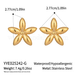 Stainless Steel Flower Stud Earrings&nbsp;NB8643-1