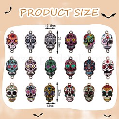 3 Style Alloy Enamel Pendants & Links Connectors&nbsp;ENAM-SZ0002-27