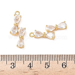 Brass with Cubic Zirconia Pendants&nbsp;KK-D024-12G