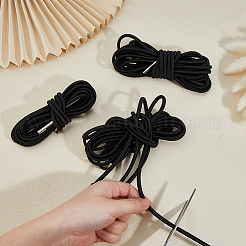 4pcs 2 Sizes Polyester Elastic Cords with Metal Cord End&nbsp;OCOR-WH0063-116