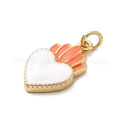Brass Enamel Pendants&nbsp;KK-P338-34B-G