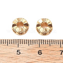 Brass Micro Pave Cubic Zirconia Beads&nbsp;KK-A259-01G