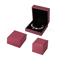 3Pcs 3 Styles PU Leather Jewelry Storage Boxes Sets with Velvet Inside&nbsp;CON-DC0001-05
