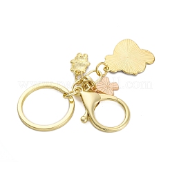 Rack Plating Panda Zinc Alloy Enamel Pendant Keychain&nbsp;KEYC-G064-01F