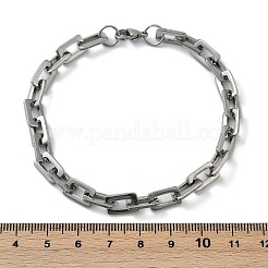 Tarnish Resistant Rectangle 201 Stainless Steel Chain Bracelets&nbsp;X-BJEW-N240-06P