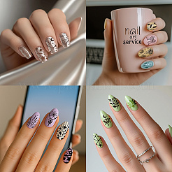 5Pcs Stainless Steel DIY Nail Art Templates&nbsp;AJEW-PH0006-51