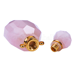 Faceted Natural Gemstone Openable Perfume Bottle Pendants&nbsp;G-CJ0001-37