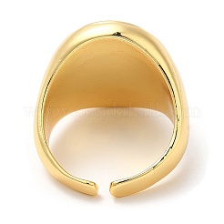 Rack Plating Brass Heart Open Cuff Ring&nbsp;KK-Q775-29AG