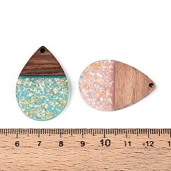 Opaque Resin and Walnut Wood Pendants&nbsp;RESI-T060-11M