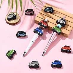 12Pcs 6 Colors Silicone Focal Beads&nbsp;SIL-CJ0002-65