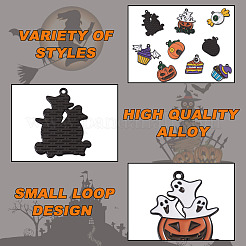 21Pcs 7 Style Halloween Alloy Enamel Pendant&nbsp;ENAM-BT0001-16