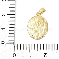 Brass Micro Pave Cubic Zirconia Pendants&nbsp;KK-U068-10G-03