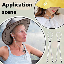 24Pcs Plastic Hat Flexible Removable Chin Cord&nbsp;FIND-FG0004-90