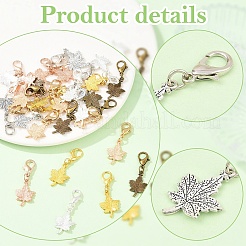 30Pcs 6 Colors Alloy Pendant Decorations&nbsp;HJEW-YW00423