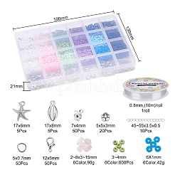 Mixed Stone & Glass Seed & Polymer Clay Beads DIY Jewelry Set Making Kit&nbsp;DIY-YW0004-73