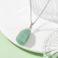 Natural Mixed Gemstone Nugget Pendant Necklaces&nbsp;NJEW-JN04507