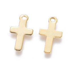 201 Stainless Steel Tiny Cross Charms&nbsp;STAS-L233-072G