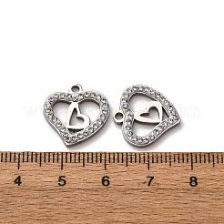 304 Stainless Steel Clay Rhinestone Pendants&nbsp;STAS-P406-17B-P