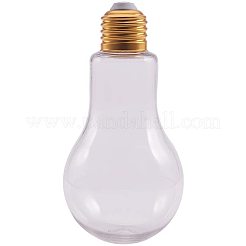 Creative Plastic Light Bulb Shaped Bottle&nbsp;AJEW-NB0001-05