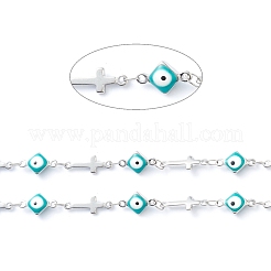304 Stainless Steel Enamel  Link Chains&nbsp;STAS-H145-13P
