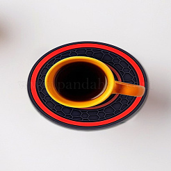 2Pcs PVC Coaster&nbsp;AJEW-LP0006-75B
