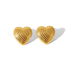 Stylish 304 Stainless Steel Heart Stud Earrings for Women&nbsp;IR7805-3