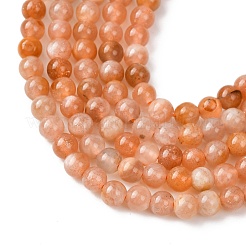 Natural Sunstone Beads Strands&nbsp;G-K423-A01-4mm