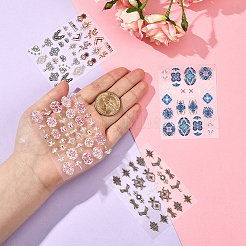 4Pcs 4 Colors 5D PVC Nail Art Stickers Anaglyph Decals&nbsp;MRMJ-SP0001-14