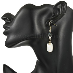 Natural Abalone Shell/Paua Shell & Natural Trochid Shell/Trochus Shell Dangle Earring for Women&nbsp;EJEW-JE07401