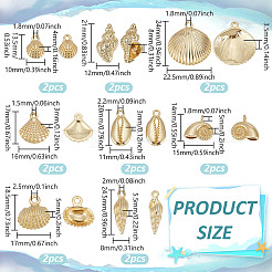 16Pcs 8 Styles Alloy Pendants&nbsp;TIBEP-BC0001-05