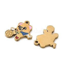 304 Stainless Steel Enamel Pendants&nbsp;SA-CBA49D2-01G