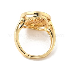 Brass Micro Pave Cubic Zirconia Adjustable Cup Peg Ring Settings&nbsp;KK-B166-03G
