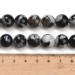 Natural Fire Crackle Agate(Dyed & Heated) Beads Strands&nbsp;G-K425-A09-12mm