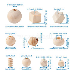 Unfinished Wood Beads&nbsp;WOOD-TA0002-14