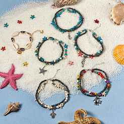 DIY Ocean Theme Anklet Making Kit&nbsp;DIY-SZ0007-23