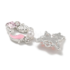 Alloy Rhinestone & Enamel Pendants&nbsp;PALLOY-F312-02S