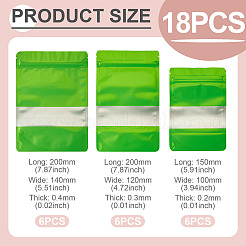 18Pcs 3 Styles PE Resealable Bags with Window&nbsp;OPP-TAD0001-01C