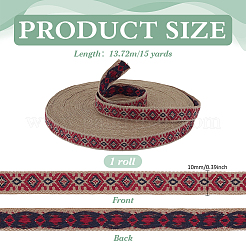 15 Yrads Ethnic Style Embroidery Polyester Ribbons&nbsp;OCOR-PH0006-88