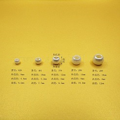 ABS Plastic Imitation Pearl European Beads&nbsp;LS-SACR-WH0013-02C
